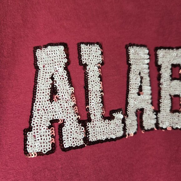 Fantastic Fawn Alabama Shirt Womens Large Sequins Gameday Football Oversized - Picture 8 of 11